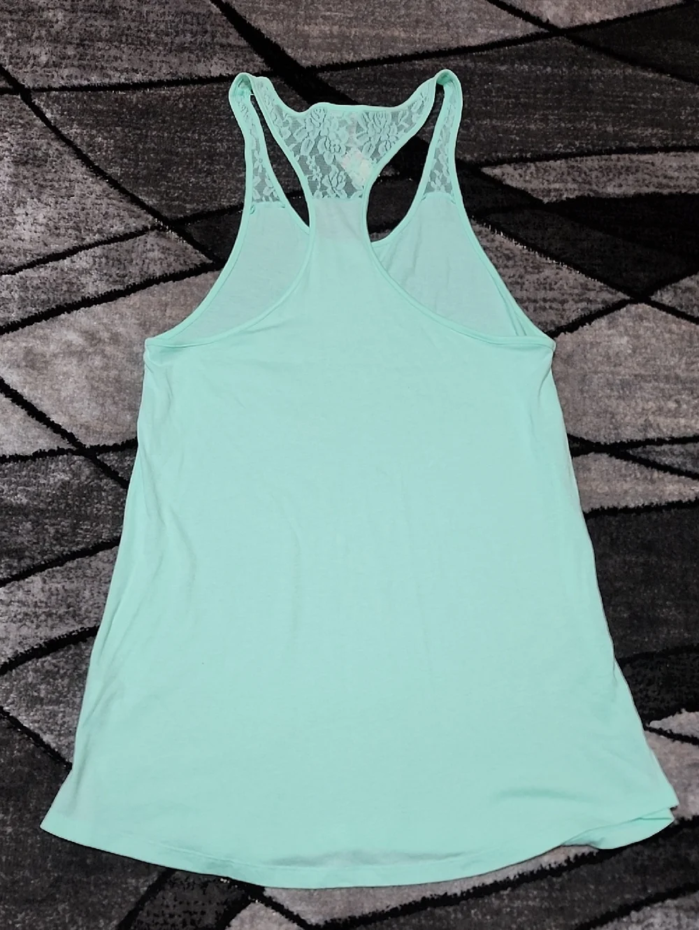 VS PINK 2013 MINT GREEN TUNIC-LENGTH LACE RACERBACK SWIM COVER-UP TANK-TOP - Picture 8 of 11